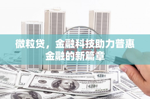 六横微粒贷，金融科技助力普惠金融的新篇章
