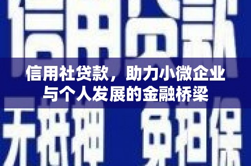 六横信用社贷款，助力小微企业与个人发展的金融桥梁
