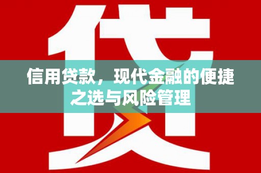 六横信用贷款，现代金融的便捷之选与风险管理