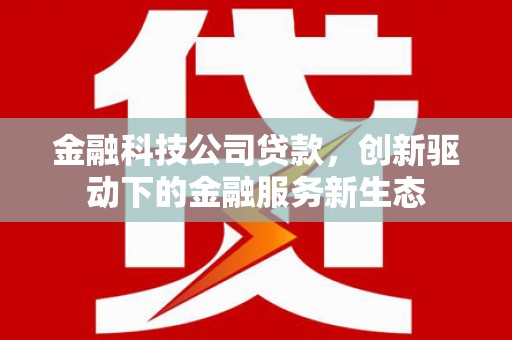 六横金融科技公司贷款，创新驱动下的金融服务新生态
