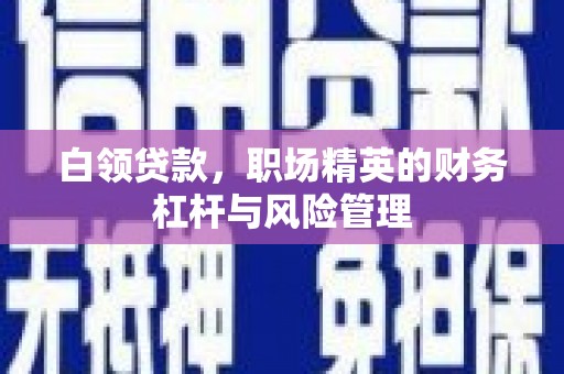 六横白领贷款，职场精英的财务杠杆与风险管理