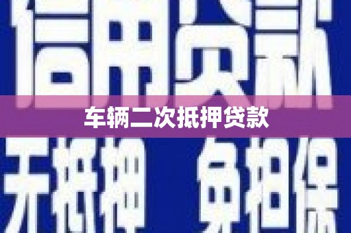 六横车辆二次抵押贷款