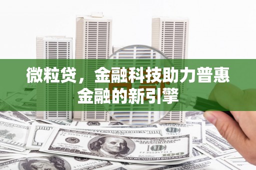 六横微粒贷，金融科技助力普惠金融的新引擎