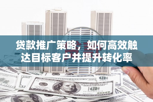 六横贷款推广策略，如何高效触达目标客户并提升转化率