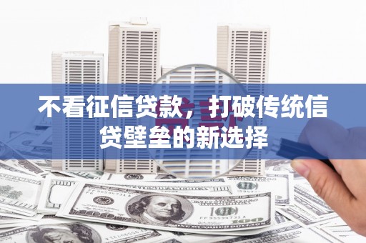 六横不看征信贷款，打破传统信贷壁垒的新选择