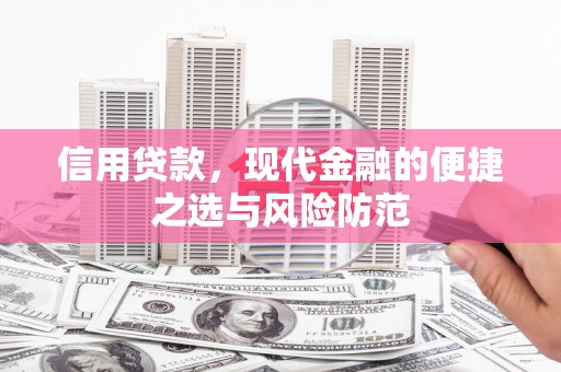 六横信用贷款，现代金融的便捷之选与风险防范