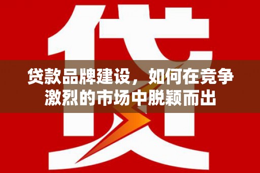 六横贷款品牌建设，如何在竞争激烈的市场中脱颖而出
