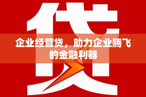 六横企业经营贷，助力企业腾飞的金融利器