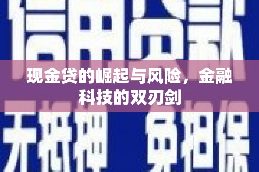 六横现金贷的崛起与风险，金融科技的双刃剑