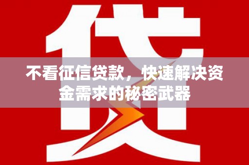 六横不看征信贷款，快速解决资金需求的秘密武器