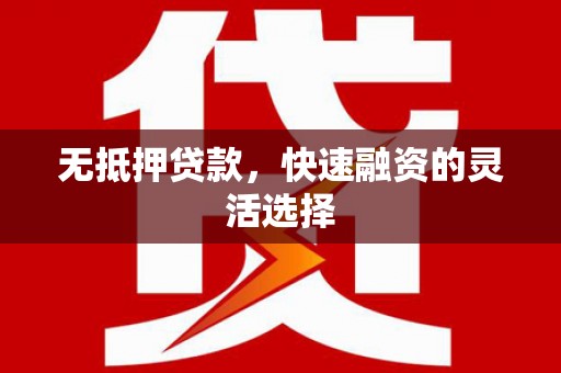 六横无抵押贷款，快速融资的灵活选择