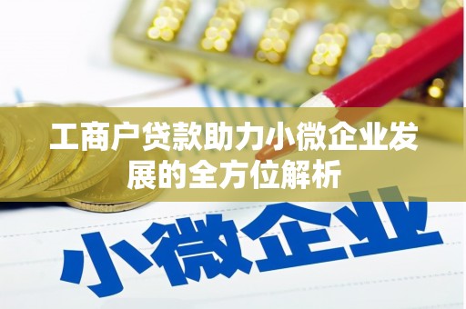 六横工商户贷款助力小微企业发展的全方位解析