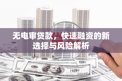 六横无电审贷款，快速融资的新选择与风险解析