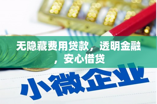 六横无隐藏费用贷款，透明金融，安心借贷