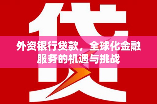六横外资银行贷款，全球化金融服务的机遇与挑战