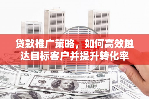 六横贷款推广策略，如何高效触达目标客户并提升转化率