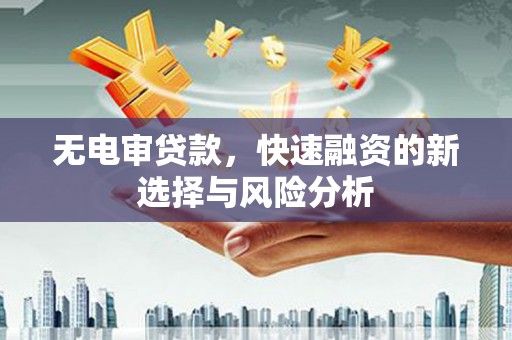 六横无电审贷款，快速融资的新选择与风险分析