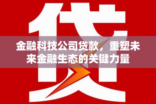 六横金融科技公司贷款，重塑未来金融生态的关键力量