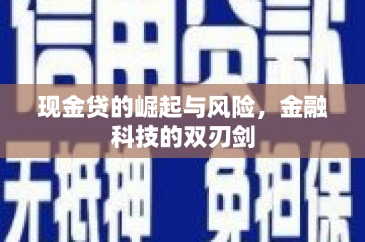 六横现金贷的崛起与风险，金融科技的双刃剑