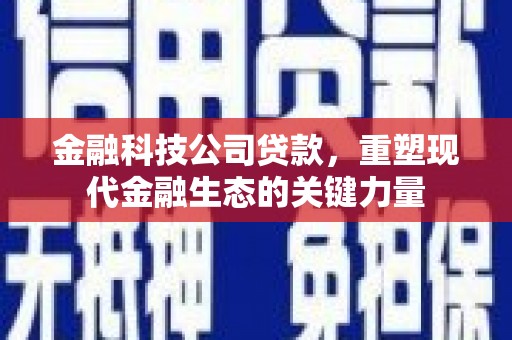 六横金融科技公司贷款，重塑现代金融生态的关键力量