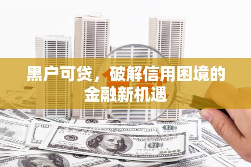 六横黑户可贷，破解信用困境的金融新机遇