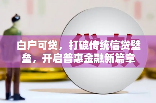 六横白户可贷，打破传统信贷壁垒，开启普惠金融新篇章
