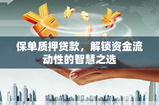 六横保单质押贷款，解锁资金流动性的智慧之选